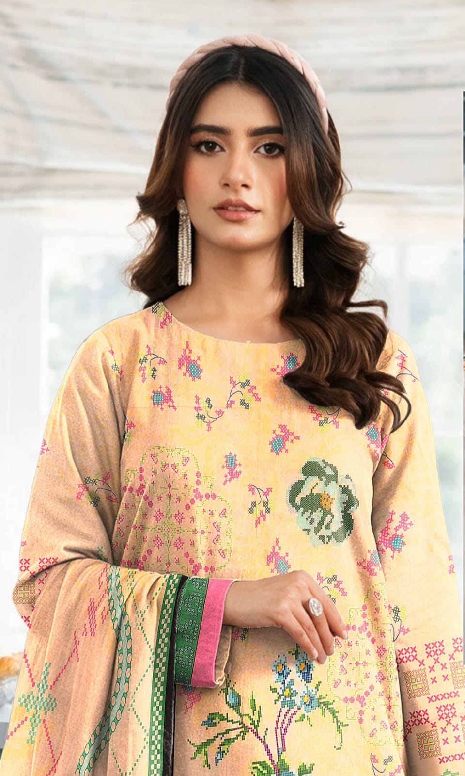 Noreya Loom Blossom Peach Floral 3-Piece Winter Suit featuring a floral print, cozy fabric, and stylish design for women.